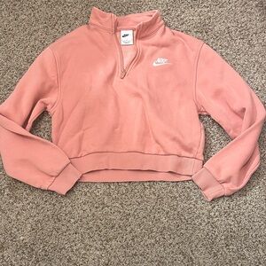 Nike Girls Pink Cropped Pullover